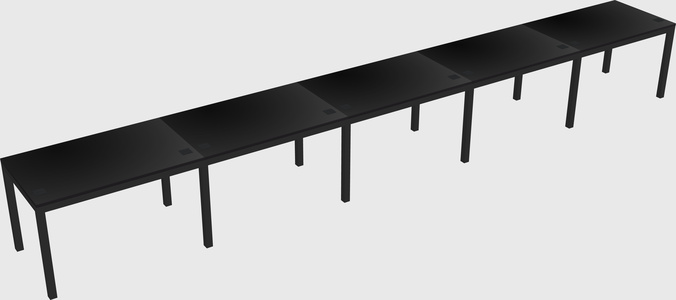 Rectangular desk
