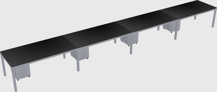 Rectangular desk