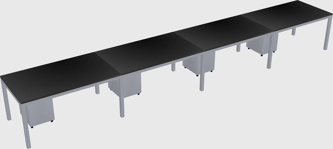 Rectangular desk