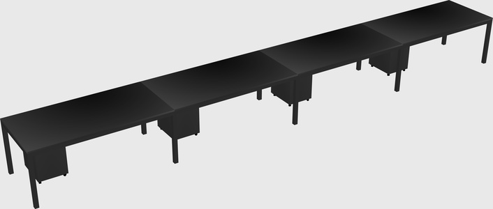 Rectangular desk