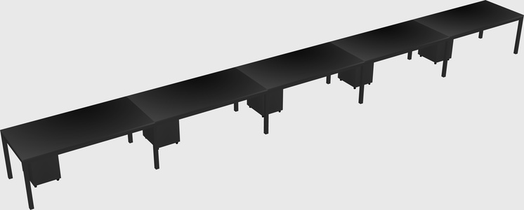 Rectangular desk