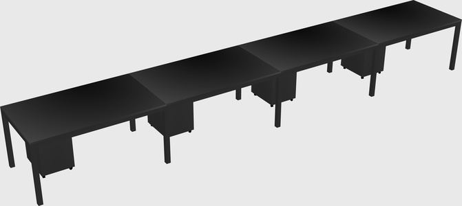 Rectangular desk
