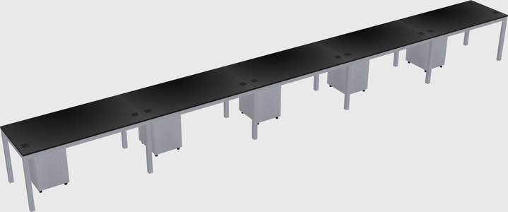 Rectangular desk