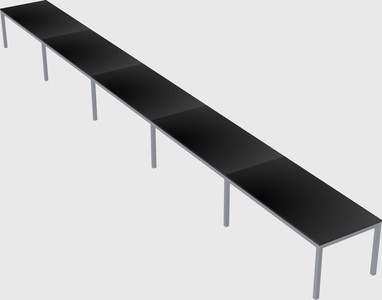 Rectangular desk