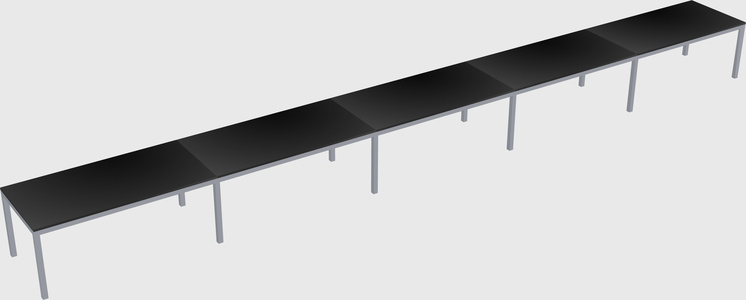 Rectangular desk
