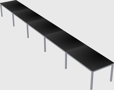 Rectangular desk