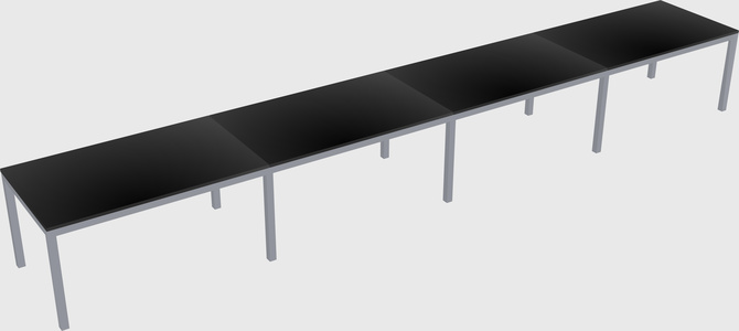Rectangular desk