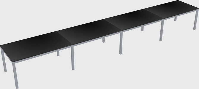 Rectangular desk