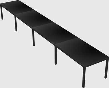 Rectangular desk