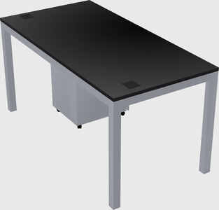 Rectangular desk