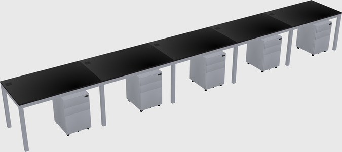Rectangular desk
