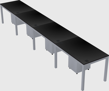 Rectangular desk