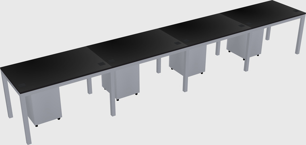 Rectangular desk