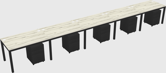 Rectangular desk