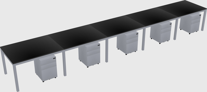 Rectangular desk