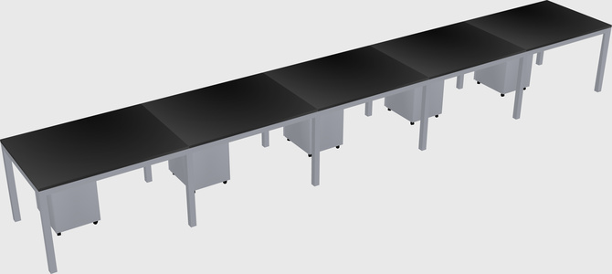 Rectangular desk