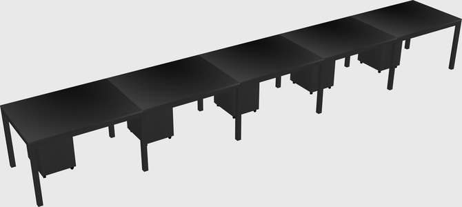 Rectangular desk