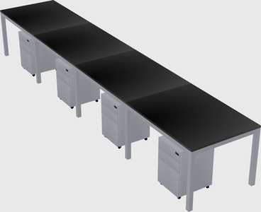 Rectangular desk