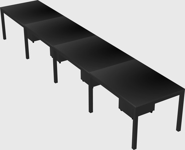 Rectangular desk