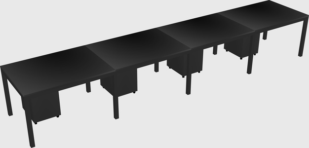 Rectangular desk
