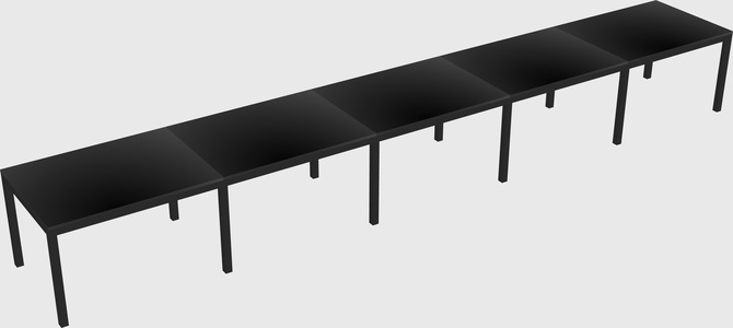 Rectangular desk