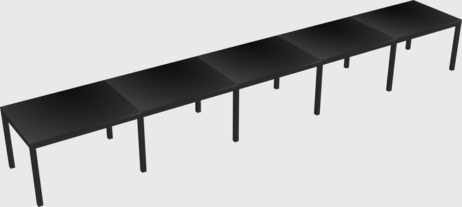 Rectangular desk