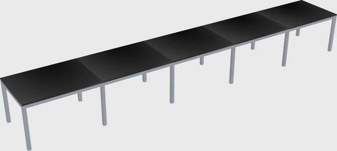 Rectangular desk