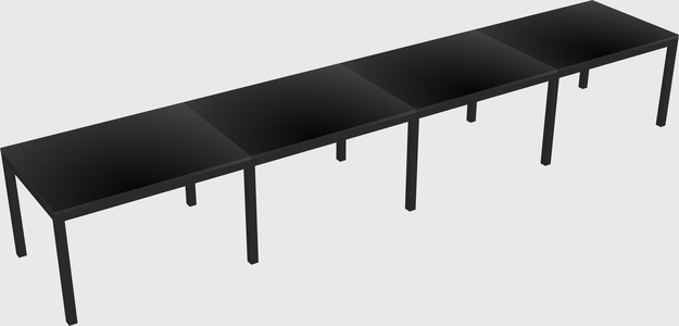 Rectangular desk