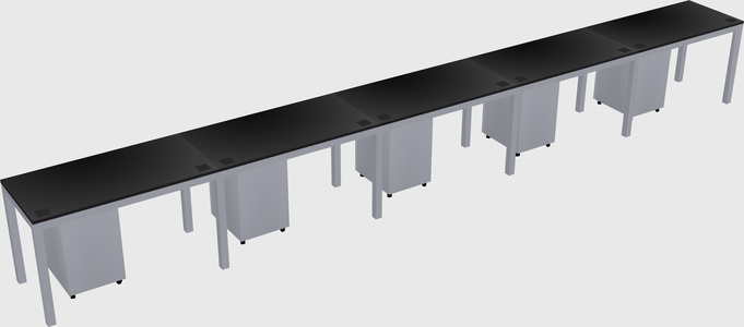 Rectangular desk