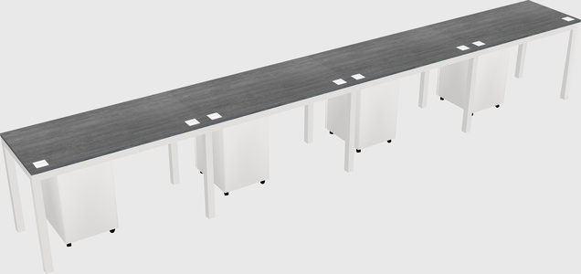 Rectangular desk