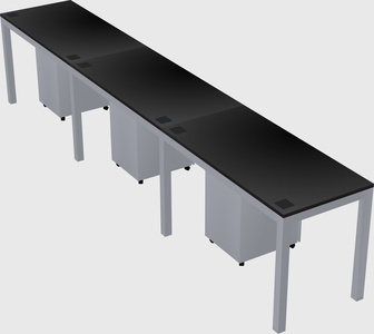 Rectangular desk