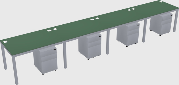 Rectangular desk