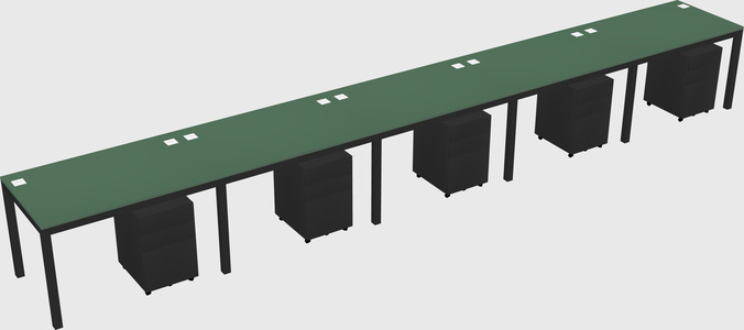 Rectangular desk