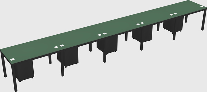 Rectangular desk