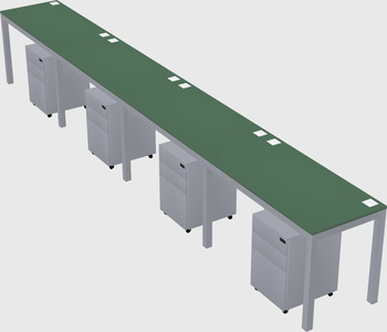 Rectangular desk