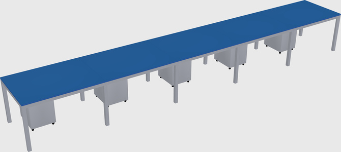Rectangular desk