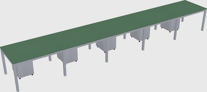 Rectangular desk
