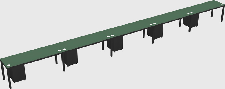 Rectangular desk