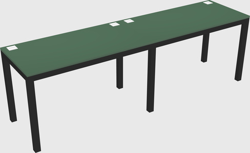 Rectangular desk
