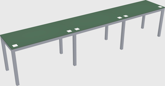 Rectangular desk