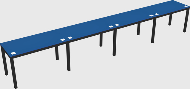 Rectangular desk