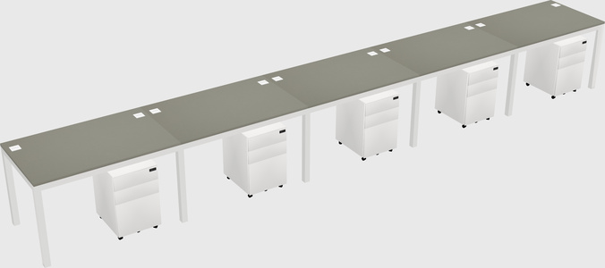 Rectangular desk