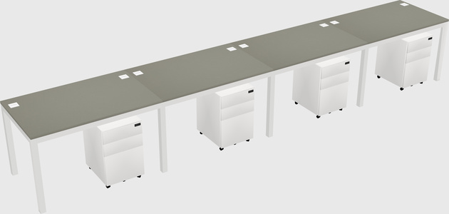 Rectangular desk