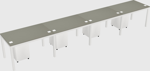 Rectangular desk