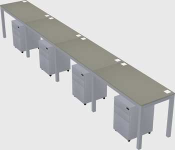 Rectangular desk