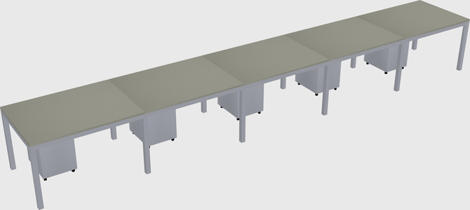 Rectangular desk