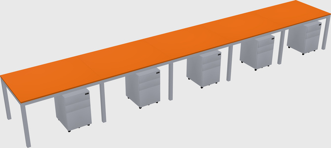 Rectangular desk