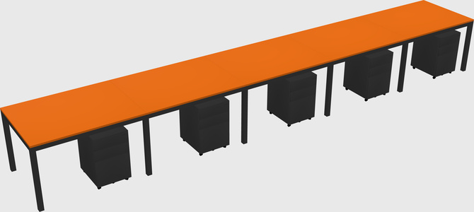 Rectangular desk