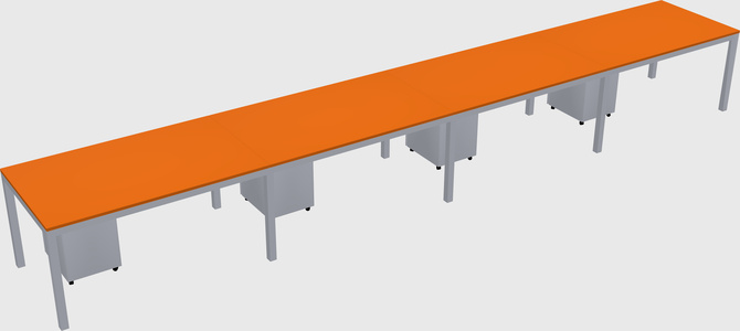 Rectangular desk