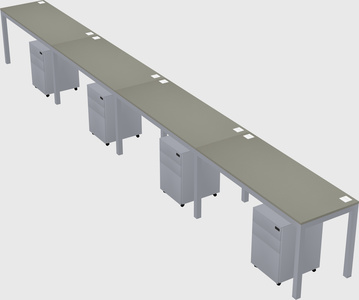 Rectangular desk